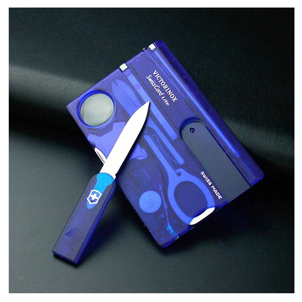 Victorinox Swisscard Lite Şeffaf Mavi 0.7322.T2