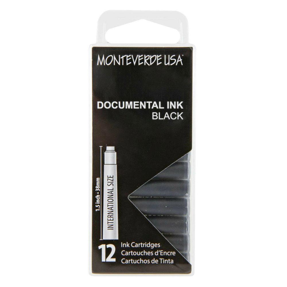 Monteverde Dolma Kalem Kartuşu Documental Permanent Black G305DB